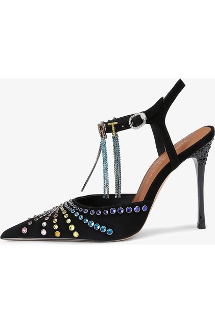 Crystal Point Stone Women's Stiletto Heeled Shoes