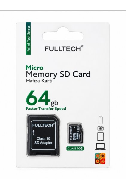 FD5 64 GB Micro SDXC Hafıza Kartı – Class 10 U1 SD Adaptörlü Yüksek Hızlı Micro SD Kart