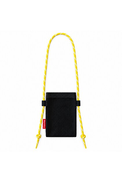 Loop Black Yellow Corded Cloth Phone Bag