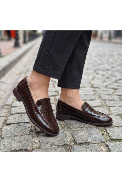 Women's Loafer Moccasin Brown Casual Shoes