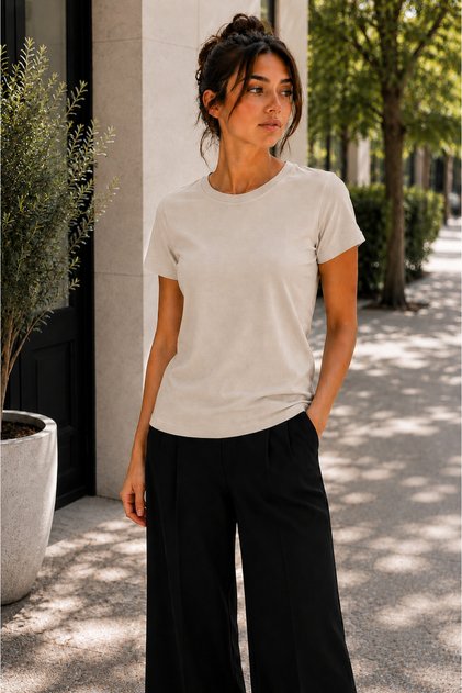 Women's Basic T-Shirt Crew Neck Short Sleeve Ultra Soft Relaxed Fit