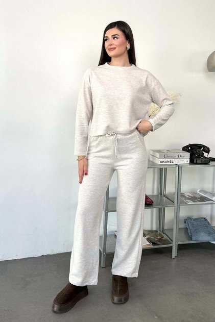 Women's Crew Neck Thessaloniki Team Beige - 27K 2699
