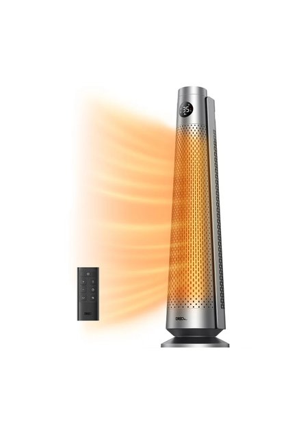 Uzaktan Kumandalı Isıtıcı – 2000W Hyperamic Isıtma Sistemi, 5 Kademeli Isı, 3 Kademeli Fan, 120° Geniş Salınım, 5-35°C Dijital Termostat, 8 Katmanlı Güvenlik, 12 Saat Zamanlayıcı, Ev ve Ofis İçin