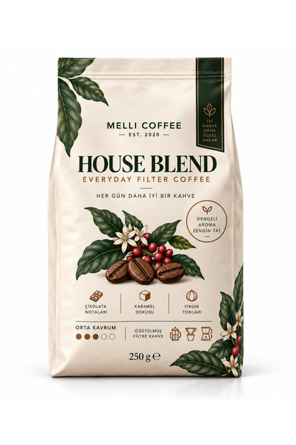 House Blend Filter Coffee 250 g Medium Roast Whole Bean / Ground