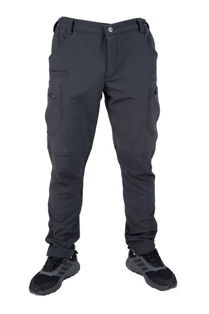 Erkek KIŞLIK 4 Yöne Esneyen Likralı Softshell Outdoor Taktik Trekking Pantolon 4X FLEX Antrasit
