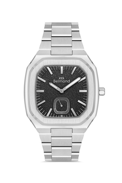 Kng1154.350 Silver & Black Steel Cord Men's Wristwatch