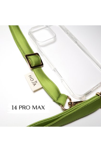 Matcha iPhone 14 Pro Max Compatible Satin Phone Strap Satin Strap Phone Case