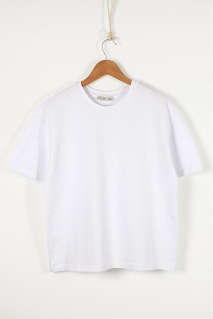 %100 Pamuk Oversize Basic T-Shirt