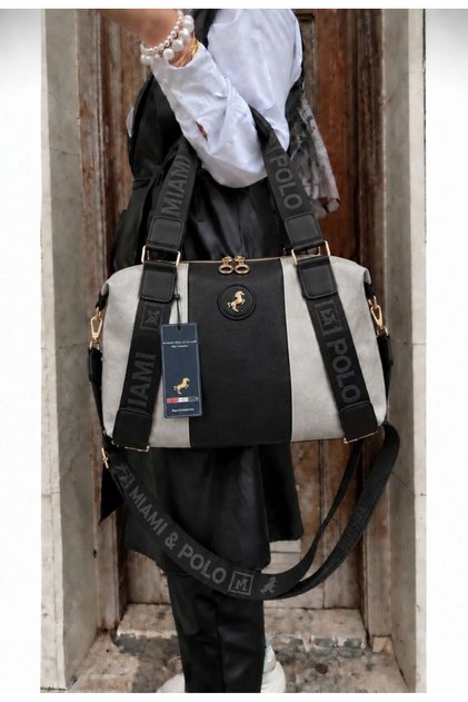 miami polo clup Kadın salaş yumuşak büyük boy omuz çantası (ebat 33x29 cm)