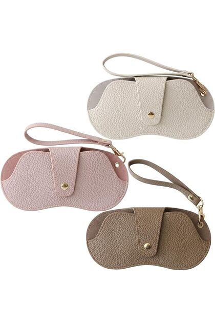 3 Pcs Slim Glasses Case for Women, Slim Leather Glasses Case for Womens, Soft Glasse-s Case f
