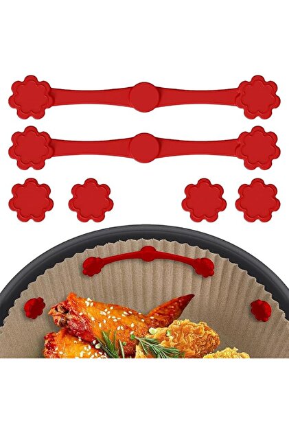 ZORBES® Magnetic Silicone Grips for Air Fryer Paper Liners, Strong Heat-Resistant Retainer Clips for
