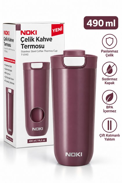 Noki BPA Free Çelik Termos Mug 400ml Süt Kahve - Fiyatı