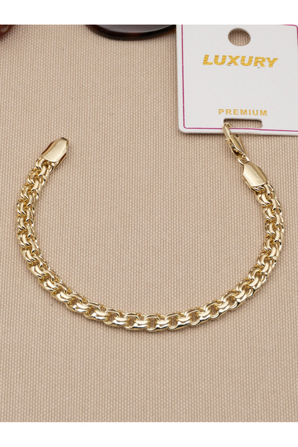 Premium Double Row Chain Model Luxury Steel Bracelet, Non-Tarnishing Steel Bracelet 20 cm