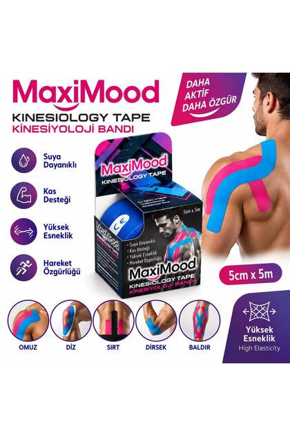 Kinesiyoloji Bandı 5cm X 5m - Mavi