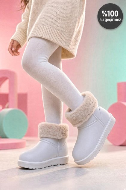 Lovi P003 100% Waterproof Warm Snow and Winter Boots for Girls with Fur Inside - Non-Slip Thick Sole Eva Boots