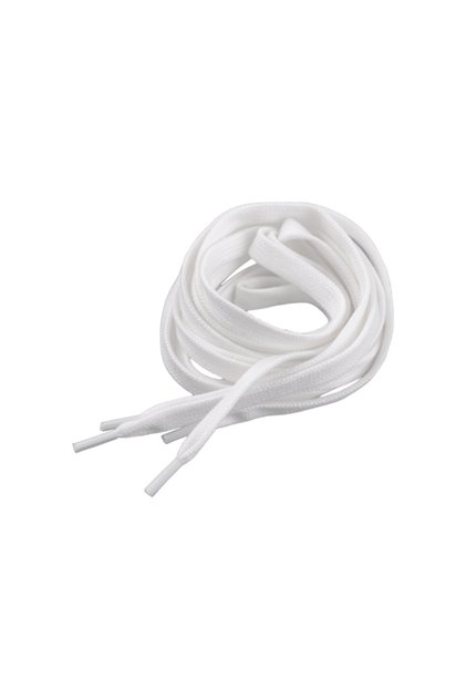 Sireturi plate din bumbac pentru pantofi / hanorace 130 cm, Alb