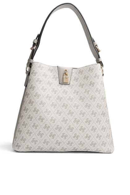 A.Gri - Gray Monogram Women's Shoulder Bag Sp1295