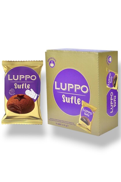 Luppo Sufle Çikolatalı Kek 40 Gr x 12 Adet Ekonomik Okul Paketi