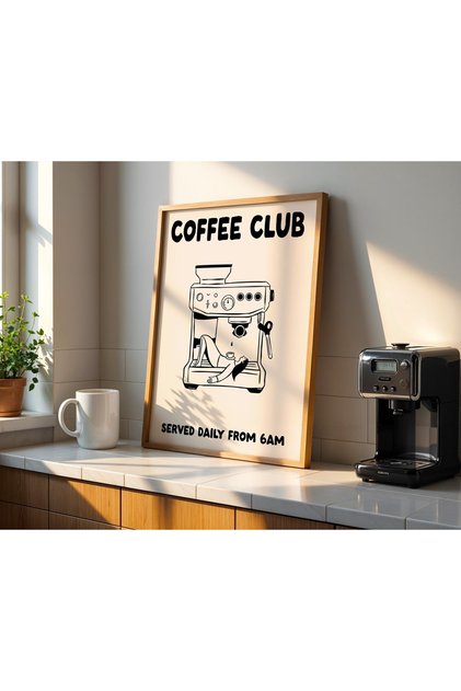 Çerçevesiz Poster Tablo, Duvar Posteri, Sanatsal Hd Baskı coffee