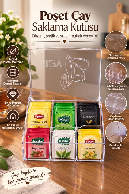 Tea Bag Storage Box
