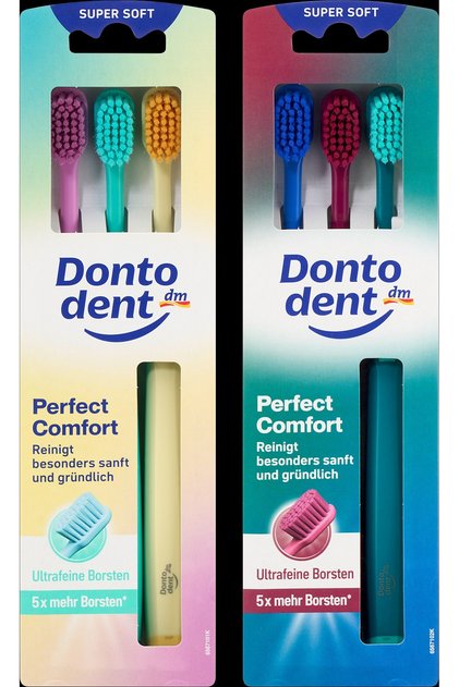 periuță de dinți Perfect Comfort, foarte moale, 3 bucăți, curățare completă
