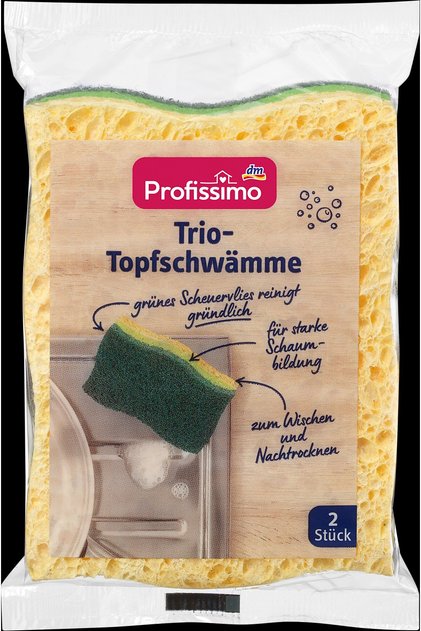 Bureți de vase din celuloză, 2 buc