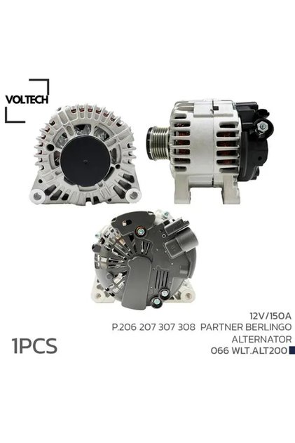 Alternatör sarj dinamosu 12v 150a p. 206 207 307 308 partner berlıngo 124525032