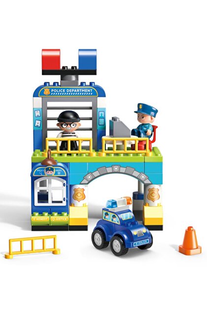Mini Polis Karakolu Lego Seti – 63 Parça Blok Oyuncak