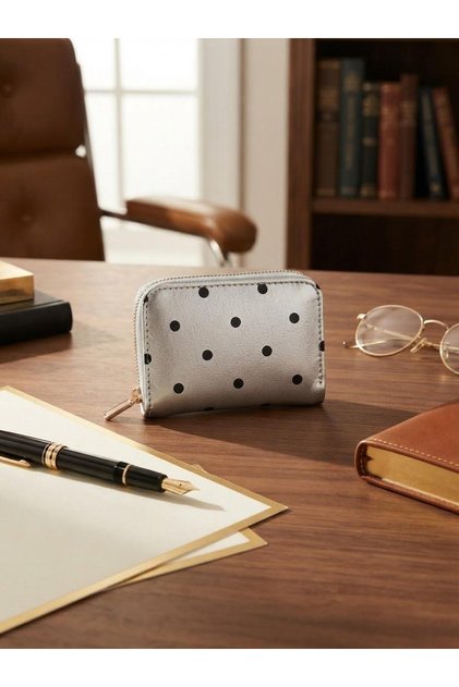 Kadın cüzdan puantiyeli şık ve kaliteli üretim simli görünüm trend moda cüzdan