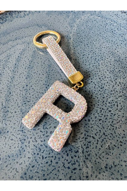 Stone Letter Keyring