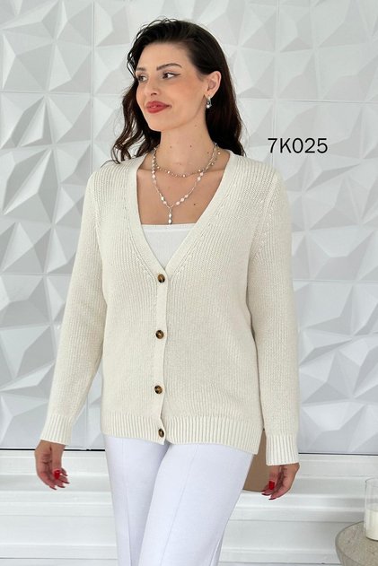 V-Neck Buttoned Knitwear Cardigan 7K025