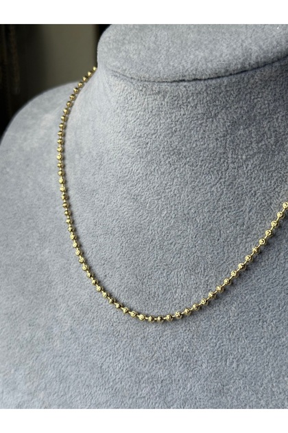Kadın Gold Renk Dorika Model Top Zincir Kolye