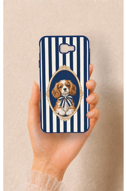 Samsung J7 Prime Compatible Cute Dog Pattern Silicone Case