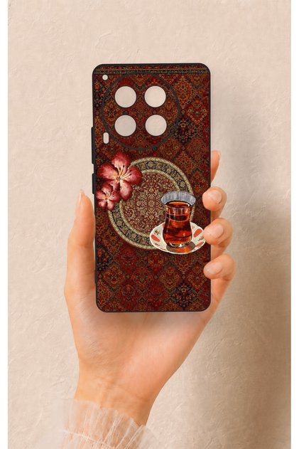 Tecno Camon 30 Compatible Silicone Case with Carpet and Tea Pattern