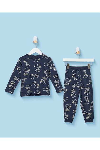 Infant Boys Snoopy Navy Pyjama Set