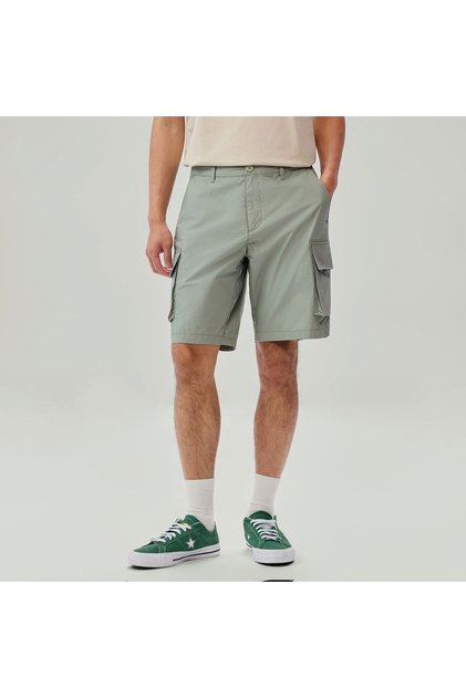 Men Relaxed Cotton Poplin Bermuda Shorts