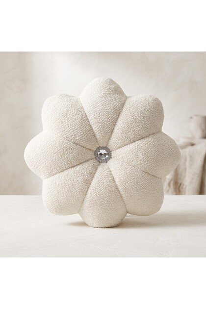 Floréa Throw Pillow – Special Design Decorative Filled Throw Pillow in Daisy Flower Shape