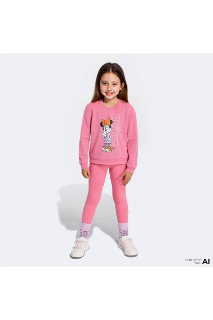 Joggers Çocuk Pembe Eşofman Takımı