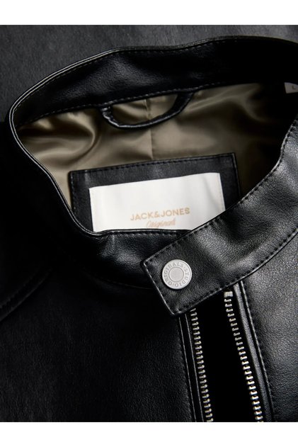 Jacket Noos Siyah Erkek PU Deri Ceket