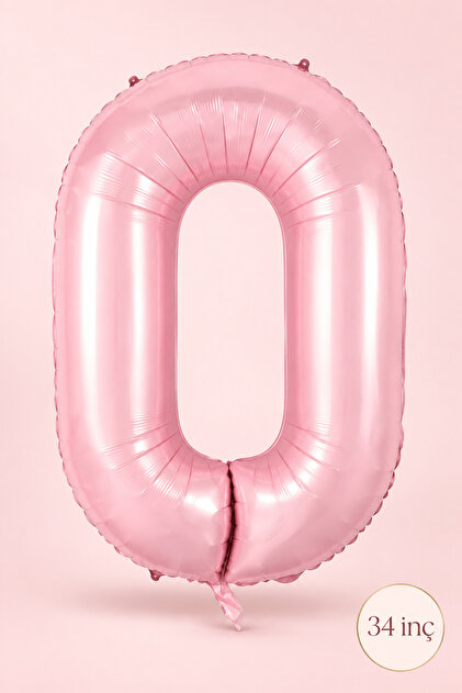 0 Pink Number Balloon 34 Inch Age Balloon