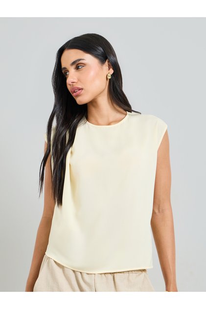 Short Sleeve Round Neck Blouse