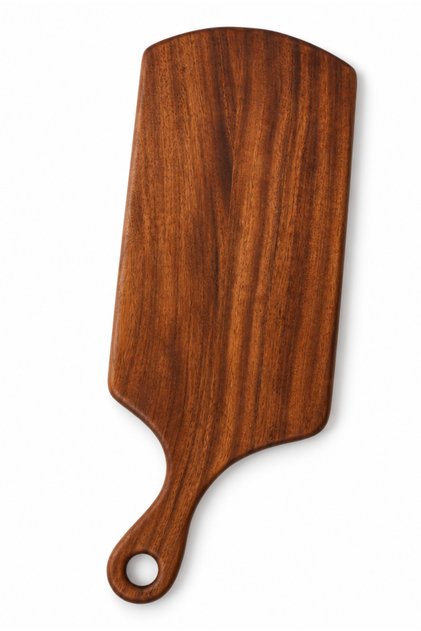 لوح تقديم خشبي سميك بيد طويلة 49×18 سم Hook Tray للمخبوزات والأجبان -