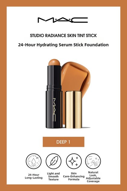 Studio Radiance Skin Tint Stick Serum Stick Foundation with Moisturizing Effect for up to 24 Hours - Deep 1