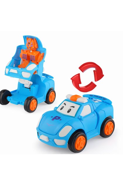 TRANSFORMER MINI RACING ROBOT CAR, TRANSFOPUSH N GO MECHANISM