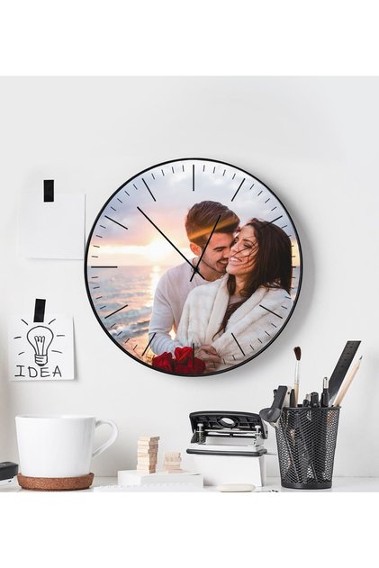 Hediyeji Kişiye Özel Fotoğraflı Duvar Saati 110882