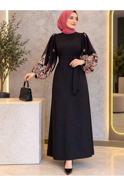 Women's Colorful Sleeve Dress