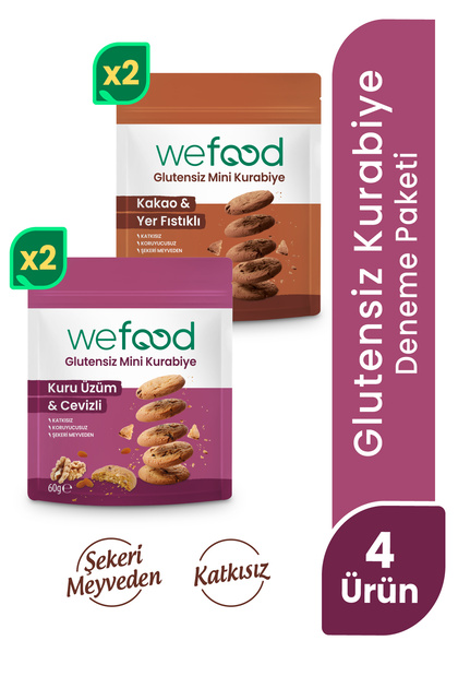 Glutensiz Mini Kurabiye Deneme Paketi 60 g 4'lü