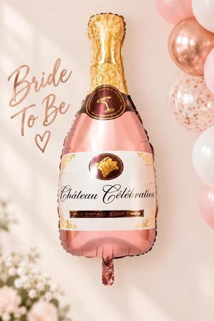 Chateau Celebration Written Rose Gold 104X49 cm Large Size Foil Balloon Bride to Be Bachelorette