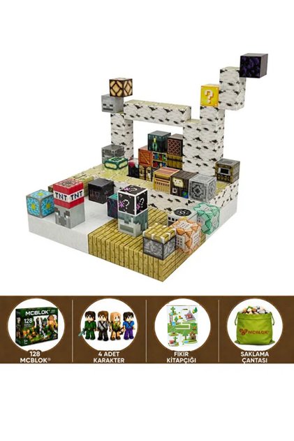 Macera Mıknatıslı Manyetik Blok Seti 128 Parça 2.5cm Büyük Boy Manyetik Lego Zeka Geliştirici Eğitici STEM Oyuncak Montessori Mıknatıslı Oyuncak 3+ Yaş