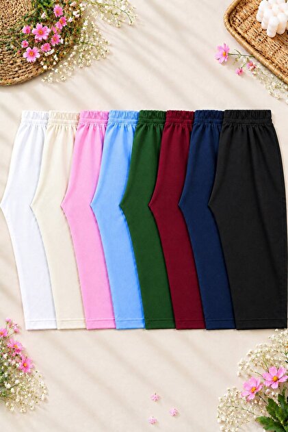 9 Pieces Women's Knee Length Summer Viscose Leggings Soft